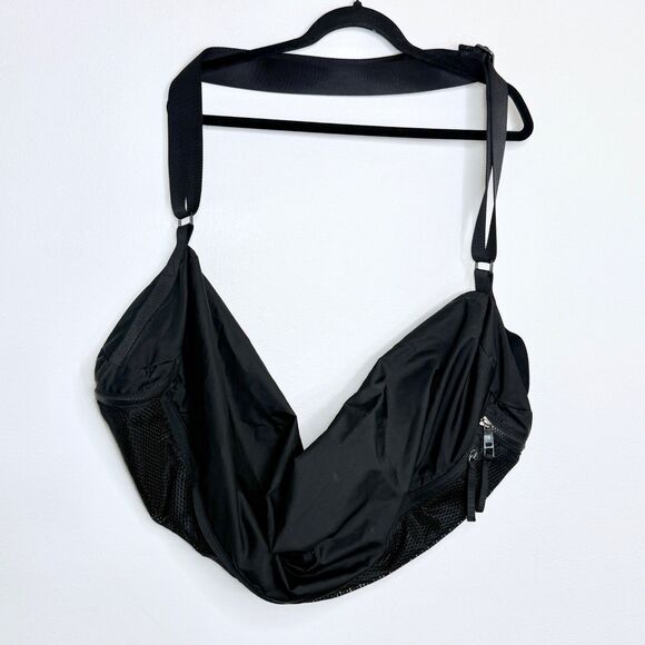 Lululemon Yoga Mat Bag Black Shoulder Strap Carrier Gym Workout Bag Mesh Pocket - Picture 3 of 7